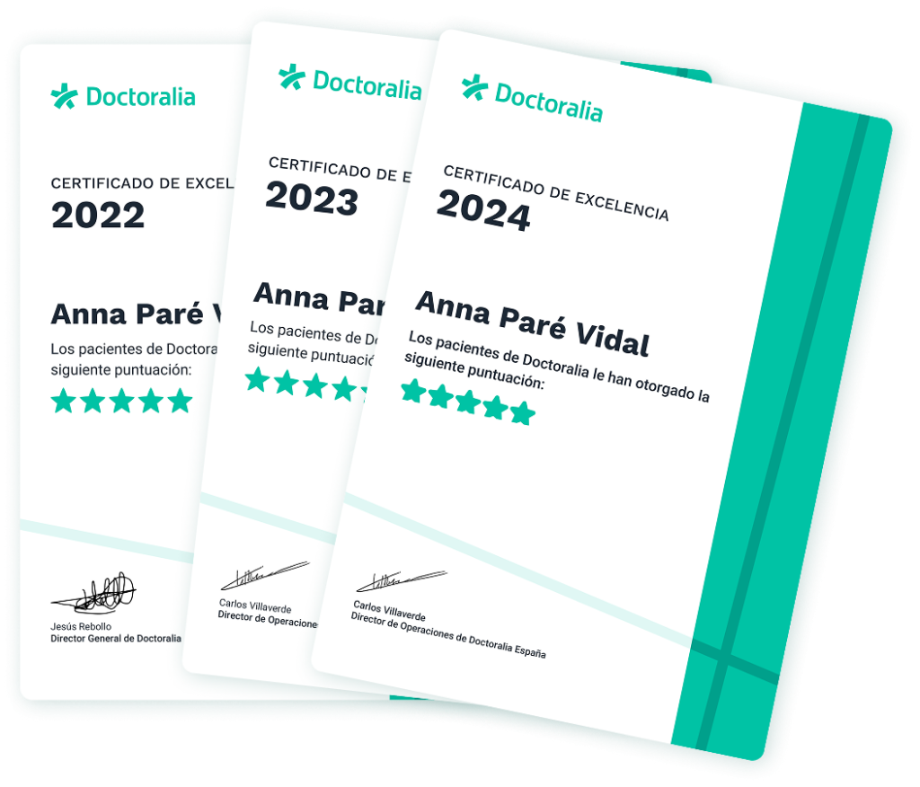 Certificados Doctoralia Nutricionista Dietista